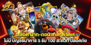 สล็อต ฝาก-ถอน true wallet ไม่มี บัญชีธนาคาร 5 รับ 100 สะดวก ปลอดภัย